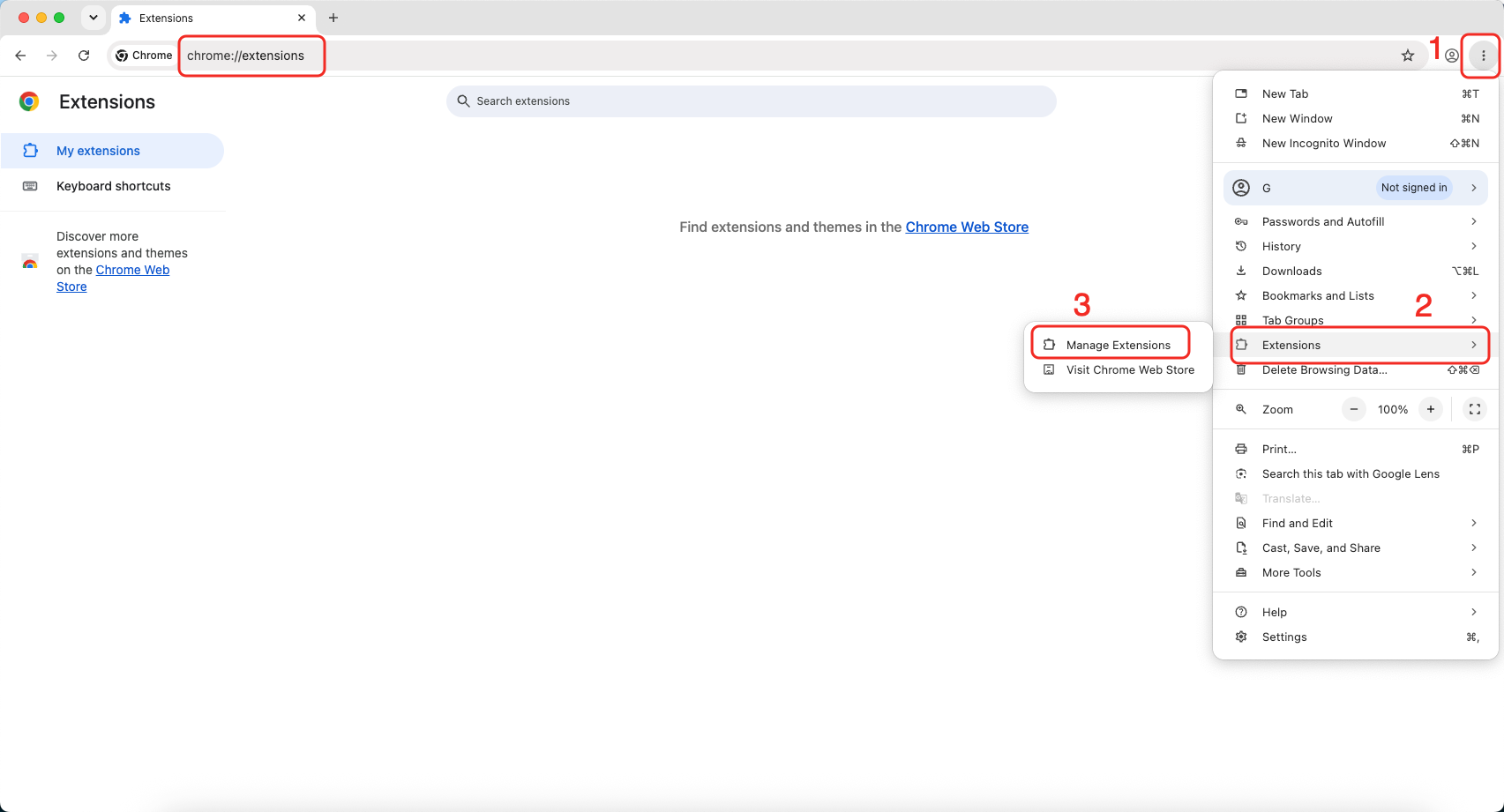 Open Chrome Extensions and enable Developer mode
